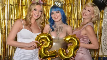 Adira Allure in 'and her boyfriend hook up with Jewelz Blu and Tiffany Watson for a New Year's Eve foursome fuck fest'