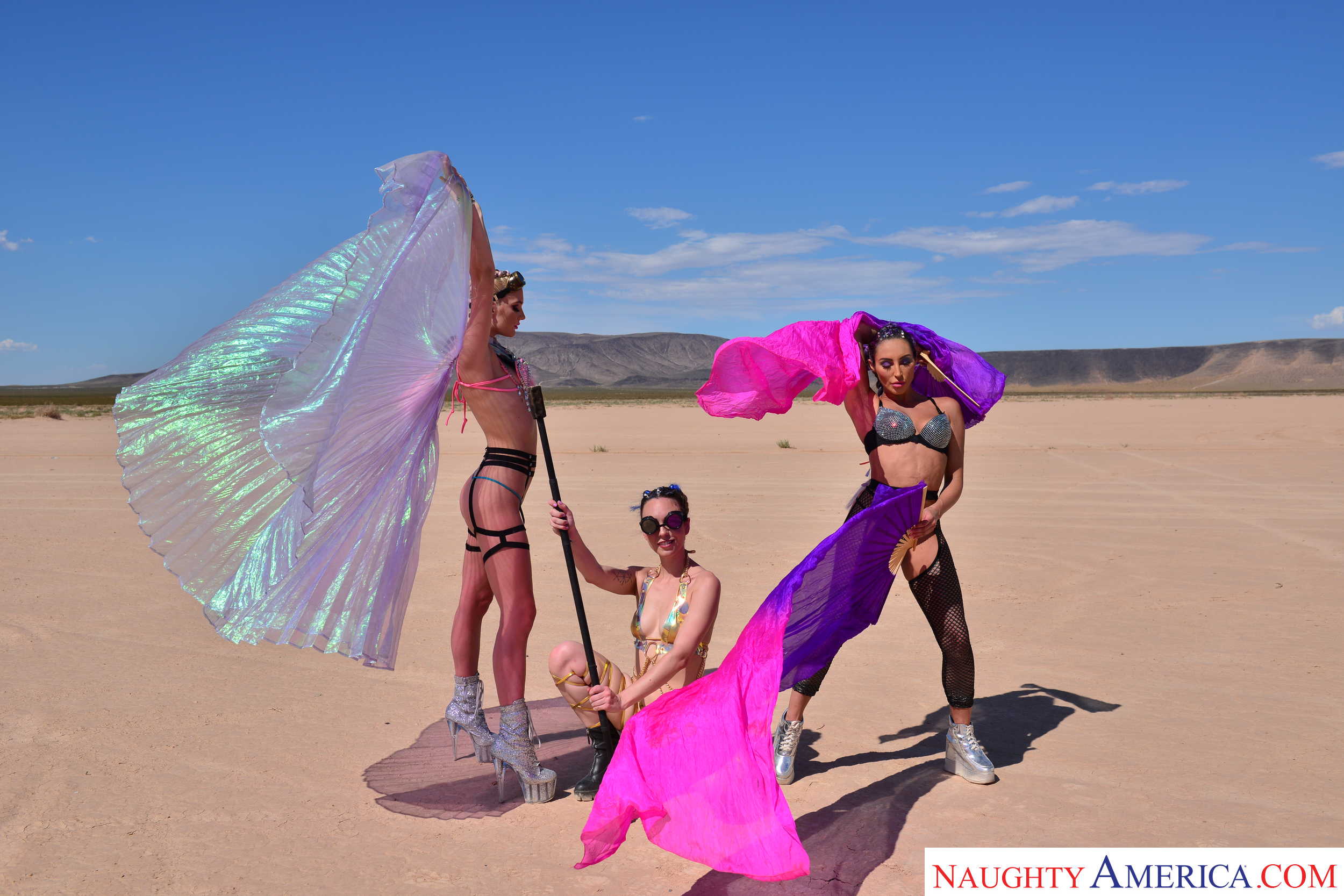 VR Naughty America 'Burning Dude at the playa and you get to fuck 3 chicks ' starring Christiana Cinn (Photo 25)