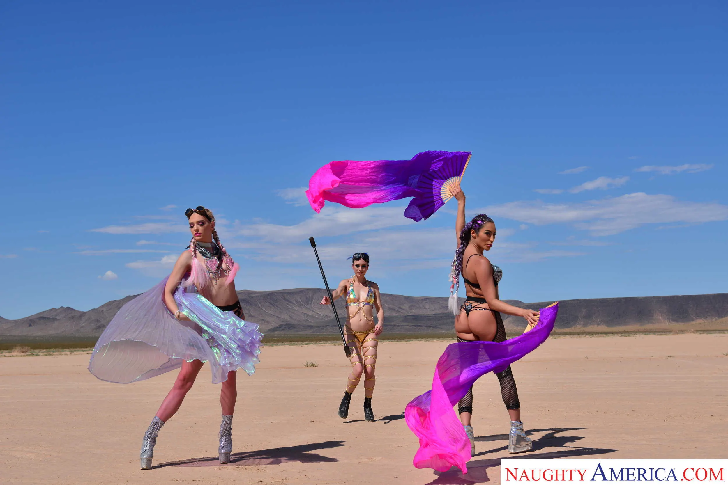 VR Naughty America 'Burning Dude at the playa and you get to fuck 3 chicks ' starring Christiana Cinn (Photo 50)