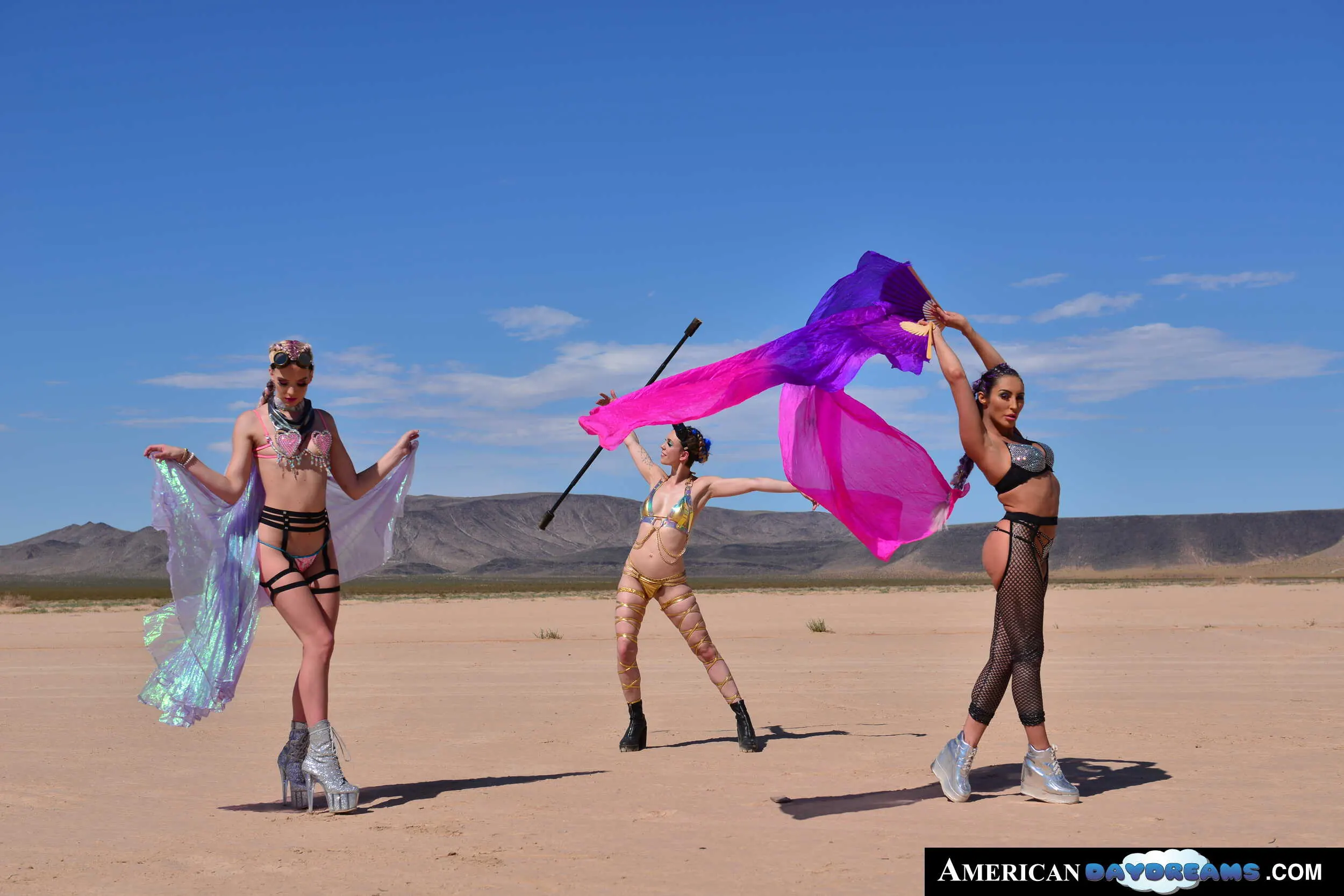 VR Naughty America 'Camping in the desert with your wild girlfriend and two of her hot, horny friends' starring Christiana Cinn (Photo 350)