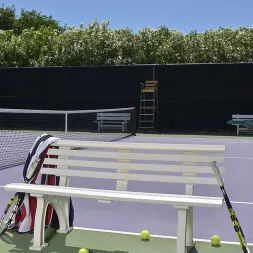 Hannah Hawthorne in 'VR Naughty America' Hannah Hawthorne, Kendra Spade, and Serena Avery are more interested in the instructor's balls than in playing tennis (Thumbnail 252)